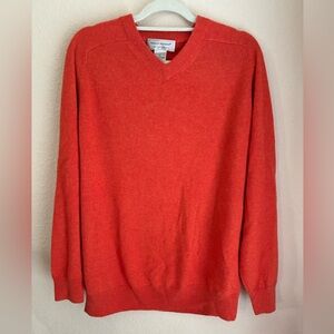 Paolo Mondo 100% 2-Ply Cashmere Men’s V-Neck Sweater XL